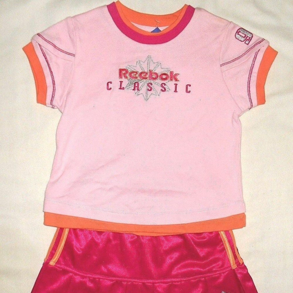 Girls Toddler Vintage Rare Reebok Classic 2 Pc Set